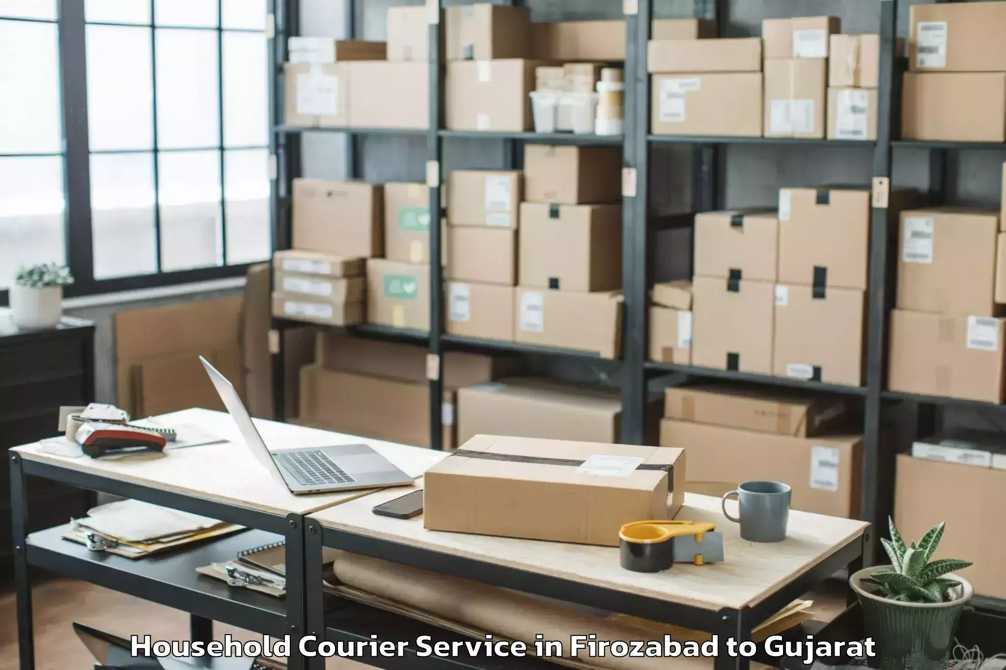 Get Firozabad to Abhilashi University Rajkot Household Courier